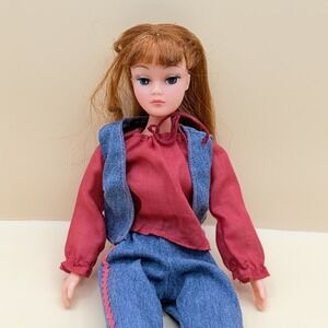 Vintage Uneeda Dollikin Doll in Jean Outfit Jointed Vintage Doll